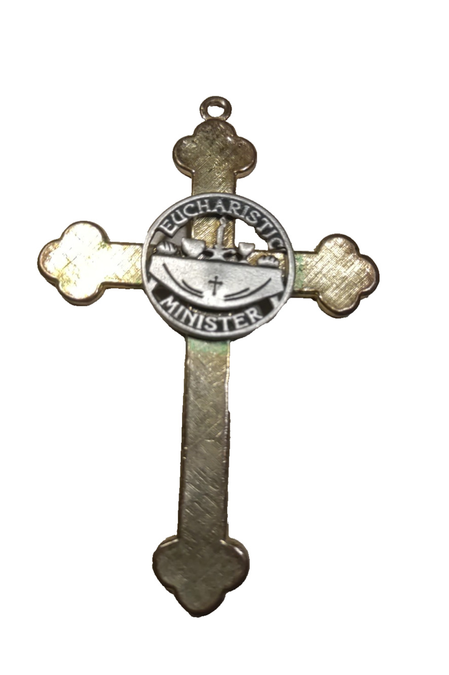 Eucharistic Minister Silver Gold Tone Criss Pendant Camco Religious